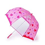 ピチョン 子供用 キッズアンブレラ 全3柄 長傘 手開き ピンクバタフライ 8本骨 45cm 90~100cm 窓付き傘 PIUMPB [正規代理店品]