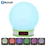 デスクタッチLED夜ランプAll - in - 1 Bluetoothスピーカーbulit-inマイク、2200 mAh Li - Ion充電式バッテリーサポートAppコントロールハンズフリーコールア