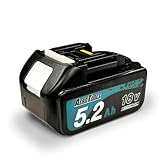AERO TOOLS マキタ MAKITA 互換 バッテリー 18V 5.2 Ah 5200 mah Waitley 互換LAB LED デジタル残量表示 WTL1860 WTL1890 MAKITA BL1830B BL1850B BL1860B 対応 電動工具用 エアロツールズ (2個)