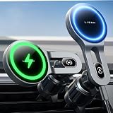 【夏に最適なスタンドです】 magsafe マグセーフ充電器 車 LISEN 15W 急速充電&史上最強の磁力 車載スマホホルダー マグセーフ【吹出口を塞ぎません】 スマホホルダー エアコンアイフォン16 15 14対応