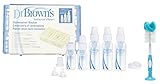 Dr. Brown's Natural Flow Bottle Newborn Feeding Set with Dishwashing Basket and Bottle Brush (Includ