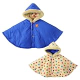 ミキハウスホットビスケッツ(mikihouse hotbiscuits) 裏フリースリバーシブルマント 〈フリー(70cm-90cm)〉 ブルー（15）