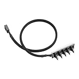 VBESTLIFE　スプリッタ　耐摩耗性　超耐久性　5ポートPC 4ピンPWM CPU冷却ファン・スプリッタ・ハブ・アダプタ　編組ケーブル　1ピン5ピン