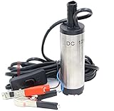 汎用 水中ポンプ 小型 ステンレス 12V 高速 低ノイズ ケーブル 3m スイッチ 式 (30L/m)