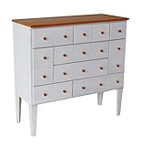 引き出しいっぱいからくりチェスト 90cm ホワイトウォッシュ CH9003 WW