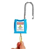 vinmax工業安全ロックアウトセキュリティ南京錠1.5 "スチールシャックル安全南京錠ロックwith 1 / 4インチシャックルブルー