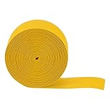 uxcell 縫製用伸縮バンド ゴムバンドの縫い方 平編みスト レッチゴムコード DIYプロジェクト アート クラフト用 幅50mm イェロー 5M 5個