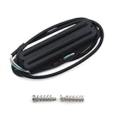 FLEOR アルニコ 5 ホット レール ハムバッカー シングルコイル サイズ ピックアップ 6-7K ハムバッカー フル ブラック フィット ストラト スクワイア テレ ギター