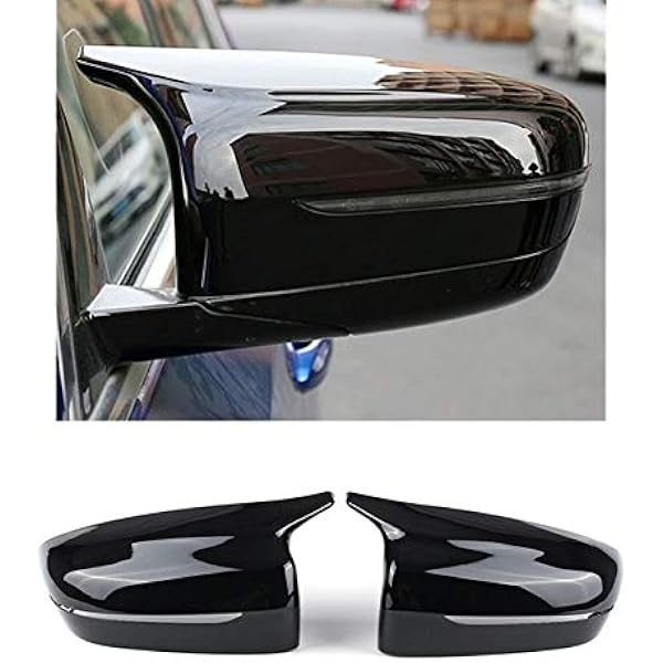Amazon.co.jp: 車のバックミラー交換カバー 2個の車明るい黒側 