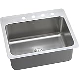 Elkay DLSR272210PD1 18 Gauge Stainless Steel 27 x 22 x 10 Single Bowl Dual/Universal Mount Kitchen S