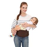 抱っこひも ベビー ウエストキャリー ヒップシート ベビーキャリー 赤ちゃん 調整可 軽量パッド入 腰負担軽減 メッシュ 素材 対面抱き 前向き抱き 腰抱き 横抱き 4way（新生児～３歳まで） (ダ