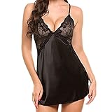 セクシーランジェリー セクシー ベビードール過激 シースルー パジャマ 寝間着 下着 透ける パジャマ ナイトウェア S-XL (黒2, S)