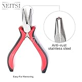Neitsi(ネイティス)ウィッグ専用ベンドペンチ 湾曲型ペンチ 先曲ペンチ ヤットコプライヤー 圧着ペンチ ツール工具 １本（赤05）