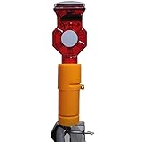 ソーラー式工事灯・幅83mm（赤回転点灯・バイス付）