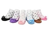 Baby Emporio ベビー 女の子用靴下 - 靴にそっくりソックス - 6足 - 滑り止め - コットン - ギフトバッグ入り 0～12ヶ月 愛する人たち