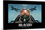 ケイト「Military lillysonプレミアムthick-wrapキャンバス壁アートプリントポスター: BraveメンズスタンドTall in the Face of Danger 36" x 