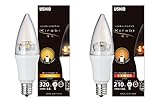 USHIO LEDキャンドルライト Kirabi 煌火 シャンデリア電球形 電球色(2700K) 一般電球25W相当 E17口金 100V 3.6W 全光束：320lm LDC4L-G-E17/27/