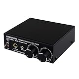 ヘッドフォン・スピーカー・アンプ プリアンプ・ステレオオーディオアンプ 音量増幅器 音量調節付き デュアルオーディオソース 2チャンネル RCA 3.5mm 電源アダプター付き