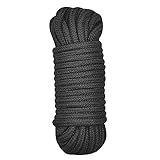 Ladruph S Mロープ 拘束ロープ 綿縄 ひも 緊縛用 亀甲縛り 女性 手足の拘束ベルト 束縛プレイ 束縛具 ロープ 夫婦 調教 強制 刺激 プレイ用 sm拘束グッズ コスプレ道具 大人の玩具 柔らかい綿ロープ 手に優しい 簡単 初心者 女性とカップル用 (5M,ブラック)