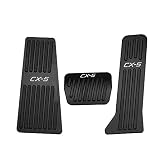 Boyousマツダ CX-5 KE系 KF系 2012-2020 アルミ ペダル 工具不要 CX-5ロゴ 専用設計 ブレーキ フットレスト アクセルペダル カバー 防キズ 防汚れ 滑り止め 2点セット（ブラック）