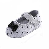 Tovadoo ベビーシューズ スリッポン プリンセス 女の子 秋冬 水玉模様 リボン 歩行練習 柔らかい ギフト 0-18ヶ月