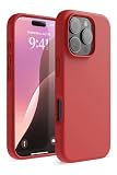 【elago】 iPhone 16 Pro 対応 ケース シリコン 耐衝撃 スマホケース 指紋 防止 サラサラ シリコンケース [ iPhone16Pro アイフォン 16 プロ 対応 携帯ケース ] iPhone 16Pro Case SILICONE CASE レッド