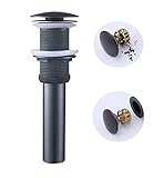 ELLO&ALLO ポップアップ式排水栓 トイレ バスルーム シンク 蛇口用 化粧室洗面台用排水栓 プッシュボタン 8.07"x2.76"x2.76" PPD-DL-13B