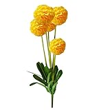 造花　ボールラベンダー 　5本　黄