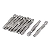 uxcell　六角ドライバービット　合金　ドライバー六角ビット　グレー　5mm ドライバー六角ビット