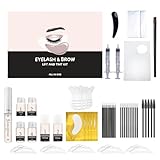 ラッシュリフトとティントキット ラッシュリフトキット ティントブラック付き まカールとリフティング 使いやすい & 完全なツール グレード ホーム DIY 長期持続 6 8 週間 6ml アイブロウペンシル 韓国 アイライナー ブラウン ペンシル