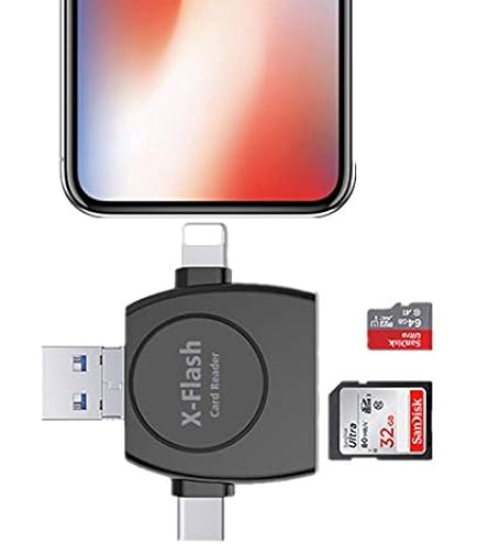 Amazon | SDカードリーダー 4in1外付メモリーカードリーダー iPhone