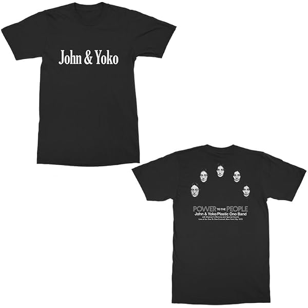 Amazon.co.jp: John & Yoko S/S Tee Black XL: ミュージック