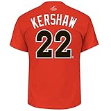 クレイトンKershaw # 22 National League Youth 2017オールスターName & Number Tシャツ S オレンジ