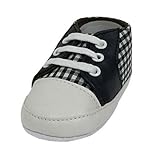 (ビグッド)Bigood キッズシューズ ベビーシューズ ベビー靴 ハイカットスニーカー ソフトソール 滑め防ぐ靴 チェック柄12cm