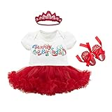エルフ ベビー(Fairy Baby)ベビーワンピース 女の子 半袖 プリンセス 誕生日パーティードレス 80cm(12-24M)