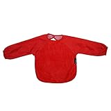 Mum2Mum [ マムトゥーマム ] 長袖付ワンダービブ エプロン レッド 18ヶ月～3歳頃 キッズ スタイ よだれかけ [並行輸入品]