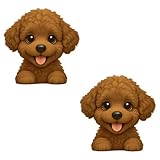 ZQX 2枚 14×16cm トイプードル 車 ステッカー 犬 可愛い 傷隠しシール PVC素材 耐摩耗 防水 おもしろ おしゃれ 取付簡単 車用品