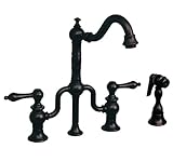 Whitehaus WHTTSLV3-9772SPR-PTR Haus 6 3/16-Inch Bar Bridge Faucet with Short Swivel Spout, Lever Han