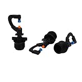 uxcell マイクロスプリンクラー　マイクロノズル　360度回転　プラスチック製　冷却システム　3個入