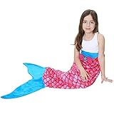 Genda 2Archer(JP)　人魚　マーメイド　子供用　毛布　星柄　寝袋　フリース　柔らかい　ソフト　マーメイドブランケット　人魚姫に変身　春　秋　冬　ギフト