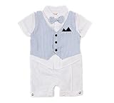 ベビー キッズ 赤ちゃん 子供服 洋装フォーマル 紳士風 男の子 半袖 カバーオール ロンパース 春夏 結婚式 お宮参り 七五三 節句 入園式 入学式 出産祝い ギフトxw039w