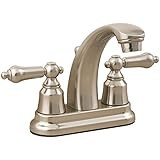 Aqualife Non-Metallic Bathroom Faucet - 2 Handle, High Arc Spout, Brushed Nickel [並行輸入品]