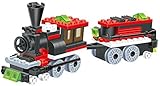 Mini Train - 120 pcs building blocks steam 2 windows cabin engine locomotive railway train set comes