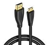 4K Mini HDMI - HDMIケーブル 6.6フィート HDMI 2.0ケーブル 高速 4K@60Hz 2160p 1080p 18gbps 3D HDR対応 カメラ ビデオカメラ ノートパソコン タブレット用
