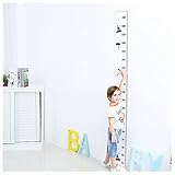 yiisun子Hanging定規高さGrowth Chart子供部屋壁木製フレームファブリックルーラー部屋装飾79 " x7.9