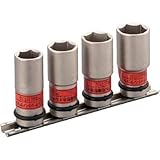 TONE:TONE インパクト用薄形ホイルナットソケットセット(ホルダー付) 4pcs HA404N 型式:HA404N