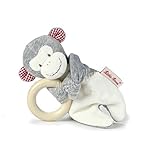 Kathe Kruse Newborn Baby Monkey Carlo Grabbing Toy with Woodenリング