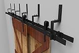矢印形状バイパスSlidingバーンダブルドアハードウェア 12ft Bypass Kit ブラック BDH_01_07_366_2_1