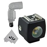 JW JSYK-3A Optical Flash Slave Trigger Hot Shoe Sync Adapter With PC Socket & Sensor For Canon Flash