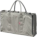 FIELDOOR アウトドアメッシュラック用 収納バッグ 【T/C カーキ】 66cm×37.5cm×マチ12cm 大きく開いて出し入れ簡単 左右ファスナー TC素材 難燃 収納袋 収納ケース キャンプバッグ トートバッグ キャンプ道具 テーブル バーナー BBQ
